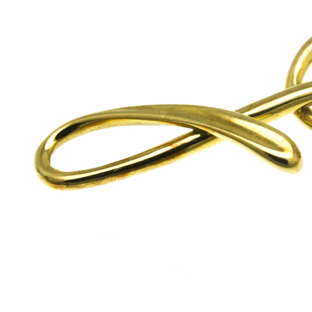 TIFFANY Yellow Gold Letter Necklace 18K Fashion Pendant (Gold) - Picture 12 of 16